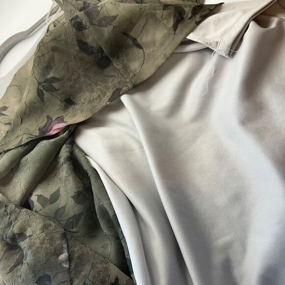 VTG Dress Barn Med-Large Dark Floral Maxi Dress Sheer Y2K  Fairy Whimsical - Picture 11 of 15